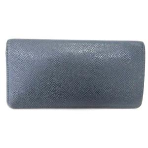 LOUIS VUITTON 長財布 ポルトフォイユ アレクサンドル M61804 ロングウォレット 二つ折り 小銭入れあり レザー フランス製 紺 ネイビー