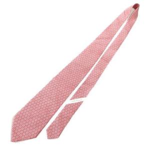 Salvatore Ferragamo ネクタイ レギュラータイ シルク 総柄 レッド