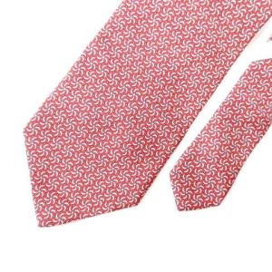 Salvatore Ferragamo ネクタイ レギュラータイ シルク 総柄 レッド