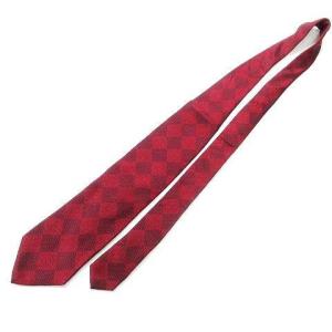 GIORGIO ARMANI 美品 ネクタイ レギュラータイ シルク ダイヤ柄 赤 レッド IBO31 A1222