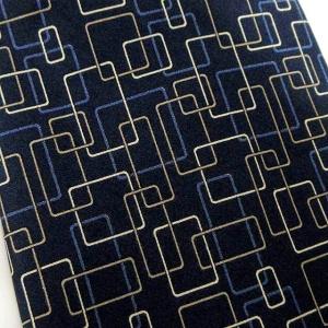 YVES SAINT LAURENT ネクタイ 総柄 シルク レギュラータイ ビジネス パーティー 紺 ネイビー IBO31