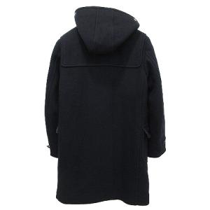 SCYE BASICS ダッフルコート カシミヤ混 ロング メルトン ウール 38 M L 紺 ネイビー IBO33