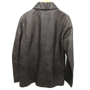 A.P.C. レザージャケット フランス製 革ジャン ブルゾン ジップ S こげ茶 ダークブラウン IBO33