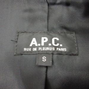 A.P.C. レザージャケット フランス製 革ジャン ブルゾン ジップ S こげ茶 ダークブラウン IBO33