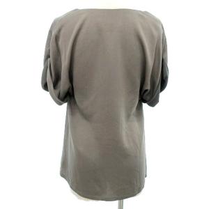Max Mara 白タグ 美品 シルク 半袖 カットソー プルオーバートップス 38 S 茶系 ブラウン IBO33 A1229