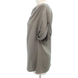 Max Mara 白タグ 美品 シルク 半袖 カットソー プルオーバートップス 38 S 茶系 ブラウン IBO33 A1229