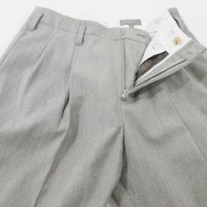 MARGARET HOWELL 美品 近年 カシミヤ混 スラックス ワイドパンツ ?V Lサイズ相当 無地 グレー IBO33