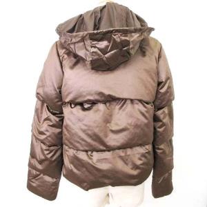 PAULE KA 美品 ダウンジャケット アウター フード 36 Sサイズ相当 無地 茶 ブラウン IBO33