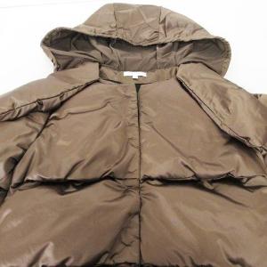PAULE KA 美品 ダウンジャケット アウター フード 36 Sサイズ相当 無地 茶 ブラウン IBO33