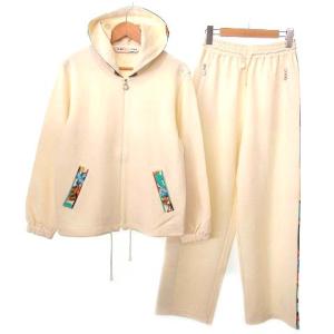 LEONARD SPORT セットアップ パーカー パンツ ジャージ 花柄 M ベージュ