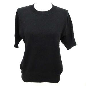 MHL. 美品 17SS リネン混 アンサンブルニット カーディガン コットン 2 M 黒 ブラック U90