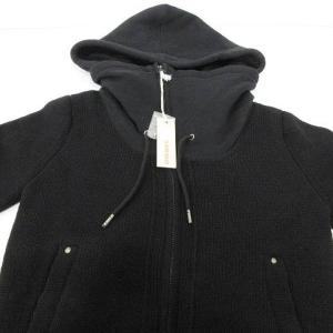 DIESEL タグ付 ニット パーカー ブルゾン 上着 アウター S 黒 ブラック 国内正規 IBO33