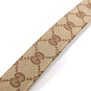 GUCCI GGキャンバス ベルト 121295 レザー イタリア製 80.30 ベージュ IBO33