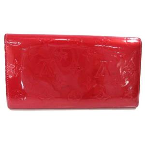 LOUIS VUITTON M93530 ポルトフォイユ サラ ヴェルニ ポムダムール モノグラム 長財布 ロングウォレット レザー 赤 レッド