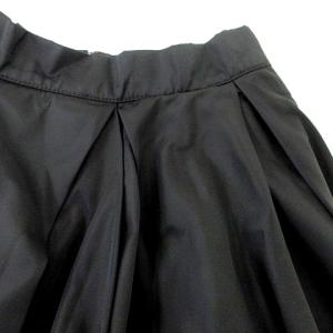 PRADA 国内正規 ナイロン フレアー サーキュラー スカート ひざ丈 40 M 黒 ブラック IBO33 A0118