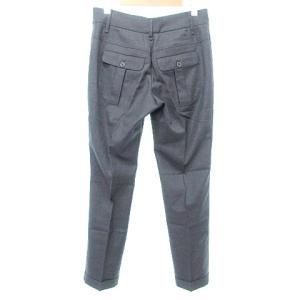 BRUNELLO CUCINELLI 美品 ウール スラックス パンツ テーパード ジップポケット 40 M チャコールグレー IBO33 A0118