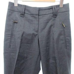 BRUNELLO CUCINELLI 美品 ウール スラックス パンツ テーパード ジップポケット 40 M チャコールグレー IBO33 A0118