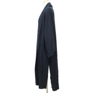 Max Mara 白タグ ドレープ スリット コート ウール ジャケット 国内正規 44 紺 ネイビー IBO33