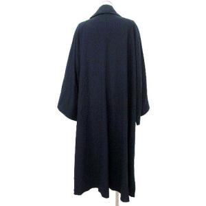 Max Mara 白タグ ドレープ スリット コート ウール ジャケット 国内正規 44 紺 ネイビー IBO33
