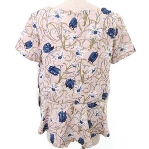 GRACE CONTINENTAL タグ付 アールヌーボーフラワー 半袖 カットソー トップス 花柄 38 Mサイズ相当 ピンク IBO33