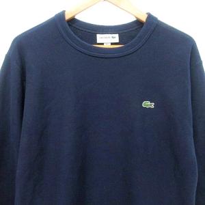 LACOSTE 国内正規 スウェット トレーナー ストレッチ 3 M 紺 ネイビー IBO33 A0114