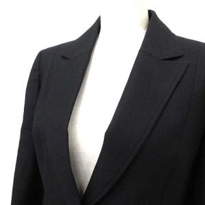 LEONARD FASHION 美品 テーラードジャケット シングル 1B ウール 9AR M 黒 ブラック IBO33