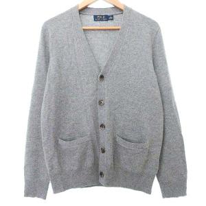 メリノウール カーディガン エルボーパッチ 長袖 ニット 国内正規 XS グレー U90