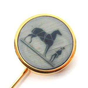 HERMES コロゾ ピンブローチ 馬 ホース アクセサリー ゴールドカラー