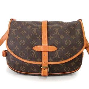 LOUIS VUITTON モノグラム ソミュール30 ショルダーバッグ M42256 クロスボディ ブラウン U180