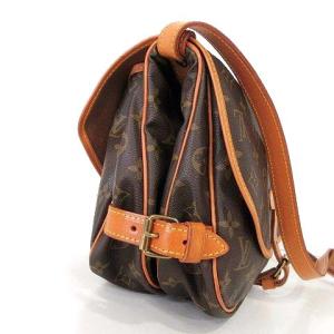 LOUIS VUITTON モノグラム ソミュール30 ショルダーバッグ M42256 クロスボディ ブラウン U180