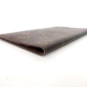 LOUIS VUITTON 廃盤 モノグラム ポルトシェキエダブル M62223 札入れ 二つ折り財布 薄手 ブラウン U180