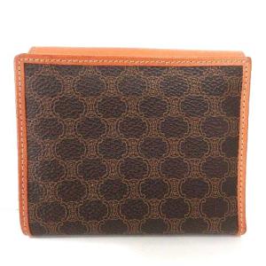 CELINE トリオンフ マカダム 三つ折り財布 レザー コンパクト ウォレット ベージュ U180