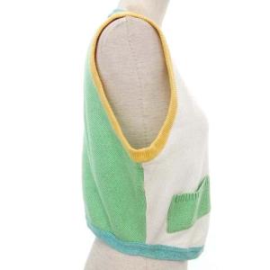 Christian Dior スポーツ SPORT ヴィンテージ ニット ジレ ベスト チョッキ トップス ショート丈 M 緑 ライトグリーン RRR