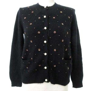 MUVEIL × ミュゲフィフスアベニュー muguet fifth avenue ビジュー カーディガン アンゴラ混 シャギー セーター