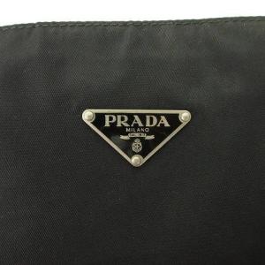 PRADA トートバッグ ナイロン レザー コンビ B5対応 黒 ブラック U90