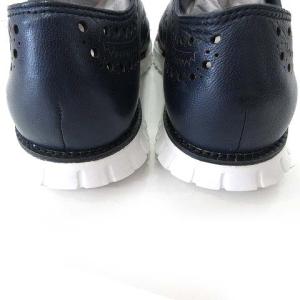 COLE HAAN 美品 ゼログランド ビジネスシューズ スニーカー メダリオン 軽量 9.5M 27.5cm 紺 ネイビー U180