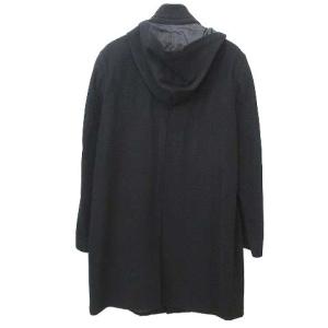 Jean Paul GAULTIER HOMME OBJET フード コート ロング ウール 48 ブラック