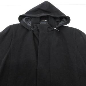 Jean Paul GAULTIER HOMME OBJET フード コート ロング ウール 48 ブラック