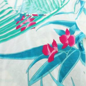 LEONARD PARIS LABEL FUCHSIA 花柄 カットソー 半袖 ストレッチ トップス イタリア製 36 白 ホワイト IBO35
