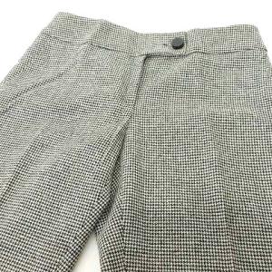 GIVENCHY 千鳥柄 スラックス パンツ ハウンドトゥース ベルボトム フランス製 国内正規 36 白黒 IBO35