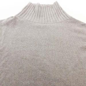 Deuxieme Classe 近年 長袖 ニット セーター カシミヤ混 トップス ワイド 無地 F フリーサイズ ベージュ IBO35