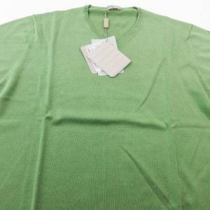 Cruciani タグ付き Vネック コットン ニット 長袖 トップス 48 グリーン