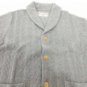 International Gallery BEAMS 美品 ニット カーディガン ショールカラー トップス 長袖 ウール L グレー 日本製 U90