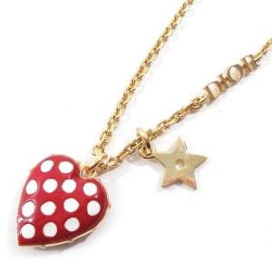 アムール 20AW ネックレス ペンダント ハートモチーフ スター ロゴプレート 金メッキ ゴールドカラー U180