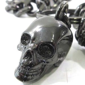 Alexander McQueen アレキサンダーマックイーン スカル ウォレットチェーン キーリング ドクロ ウォレットコード アクセサリー イタリア製 黒