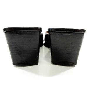 HERMES ミュール サンダル スムースレザー 37 24cm 黒 ブラック IBO35 A0131