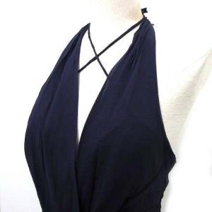 Max Mara タグ付 ドレスワンピース ホルターネック シルク 40 M 紫 パープル IBO35 U90