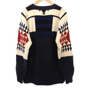 sacai ネイティブ柄 セーター ニット クルーネック ウール 1 S マルチカラー IBO35 U180