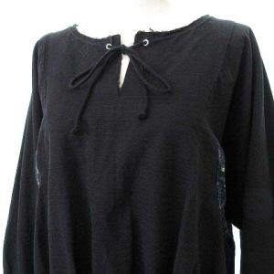 UNDERCOVER アーカイブ 03-04AW PAPERDOLL 長袖 カットソー 長袖 パッチワーク ブラウス M 黒 ブラック IBO35