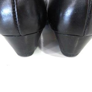 Salvatore Ferragamo ヴァラ VARA パンプス ローヒール チャンキーヒール レザー 5.5 22.5cm 23cm 黒 ブラック ORG